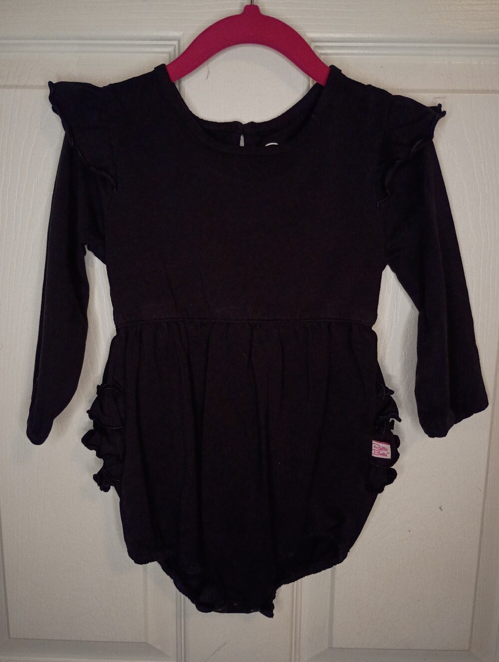 Ruffle Butts Toddler Girl Black Romper Size 2T